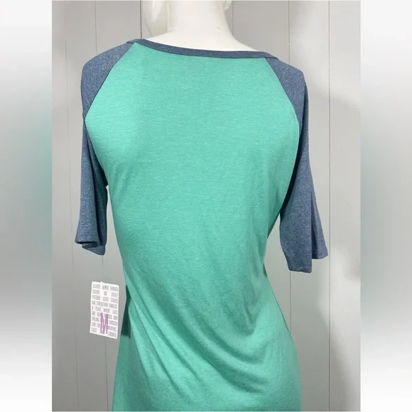NWT LuLaRoe Julia Raglan Shirt Dress Women's Stretch Knit Midi Crew Neck Sz M - Picture 5 of 11